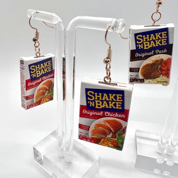 Shake & Bake Earrings - Mini Brands Earrings - Thanksgiving Earrings - Food Earr - Picture 2 of 9